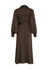 Vila Vienna Ravenna Wrap Ankle Dress, Coffee Bean