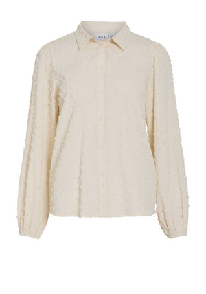 Vila Brietta Textured Shirt, Birch