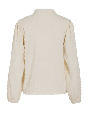 Vila Brietta Textured Shirt, Birch