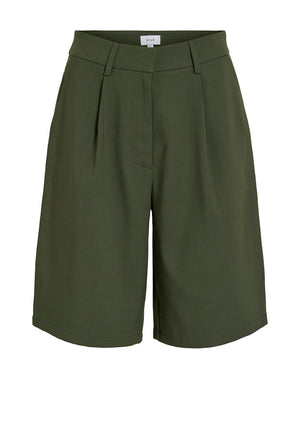 Vila Culda High Waist Tailored Shorts, Green