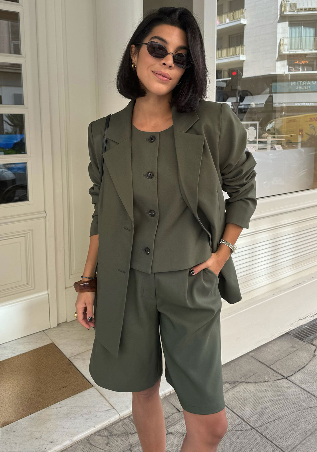 Vila Culda Single Breast Jacket, Green