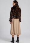 VILA Long Sleeve Faux Fur Jacket, Brown