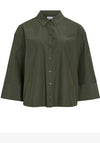 Vila Belfie 7/8 Sleeve Shirt, Green