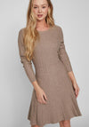 Vila Sachin Knit Skater Mini Dress, Melange