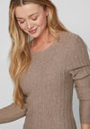 Vila Sachin Knit Skater Mini Dress, Melange