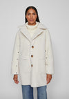 Vila Loal Reversible Borg Coat, Birch Teddy