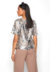 Vila Maya Sequins Blouse, Silver