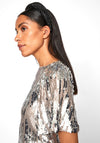 Vila Maya Sequins Blouse, Silver