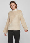 Vila Dubline High Neck Knit Sweater, Cornstalk