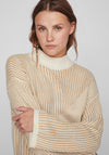 Vila Dubline High Neck Knit Sweater, Cornstalk