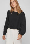 Vila Gaja Full Sleeve Top, Black