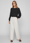 Vila Gaja Full Sleeve Top, Black