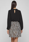 Vila Rashil High Neck with Cut-Out Detail Blouse, Black