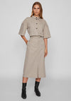 Vila Marlo Pinstripe Midi Skirt, Birch
