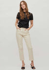Vila Stasia Lace Top, Black