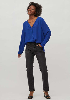 Vila Lucy Lightweight Blouse, Mazarine Blue