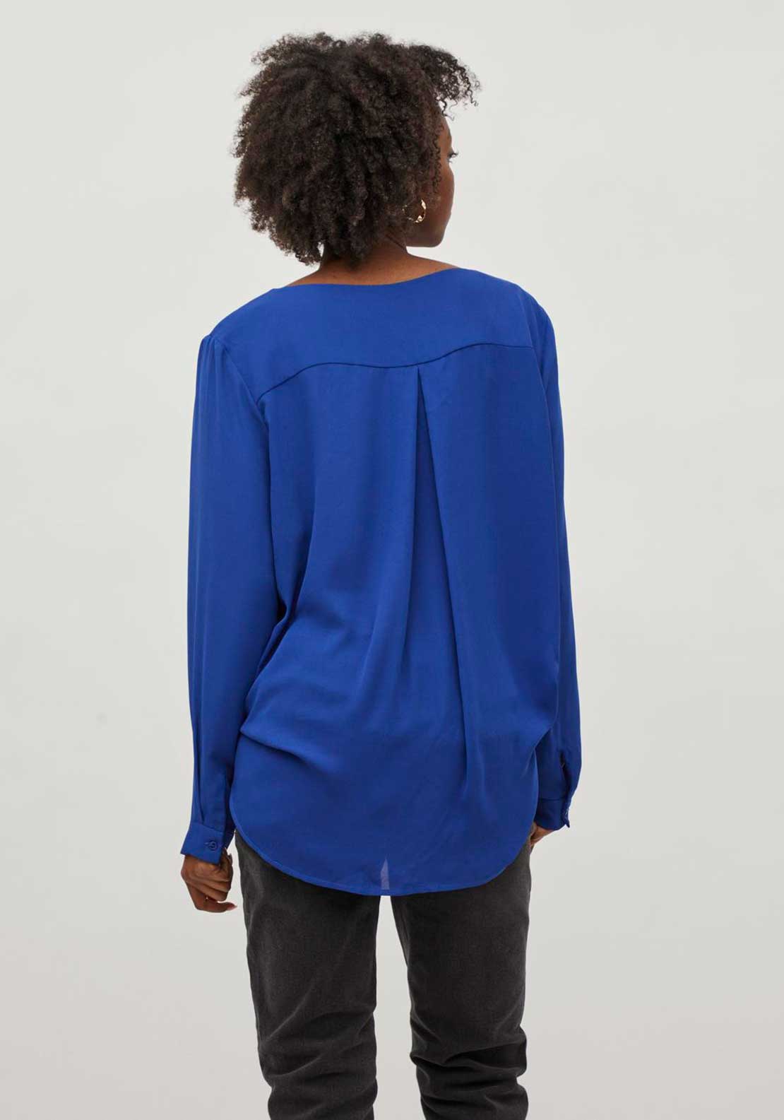 Vila Lucy Lightweight Blouse, Mazarine Blue
