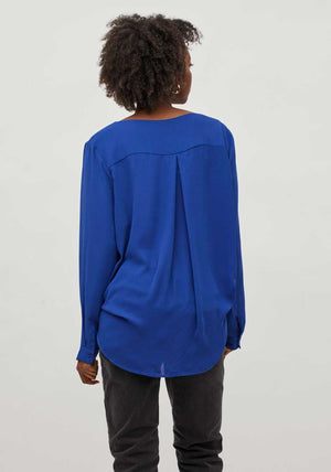 Vila Lucy Lightweight Blouse, Mazarine Blue