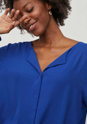 Vila Lucy Lightweight Blouse, Mazarine Blue