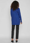 Vila Ril Long Open Knit Cardigan, Mazarine Blue