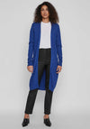 Vila Long Knit Cardigan, Mazarine Blue