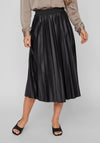 Vila Nitman Pleasted Midi Skirt, Black