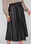 Vila Nitman Pleasted Midi Skirt, Black