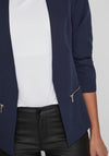 Vila Joy Spread Collar Open Blazer, Navy