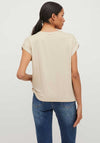 Vila Ellette Satin Top, Cement