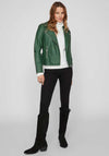 Vila Cara Faux Leather Biker Jacket, Pineneedle