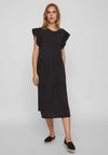 Vila Summer Tiered Smock Dress, Black