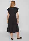 Vila Summer Tiered Smock Dress, Black