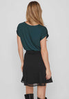 Vila Ellette Satin Top, Ponderosa Green