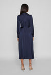 Vila Vienna Ravenna Wrap Ankle Dress, Navy Blazer
