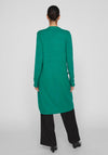 Vila Long Knit Cardigan, Ultramarine Green