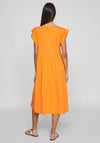 Vila Summer Tiered Smock Dress, Sun Orange