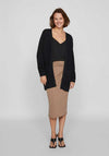 Vila Dalo Open Knit Cardigan, Black