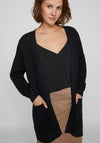 Vila Dalo Open Knit Cardigan, Black