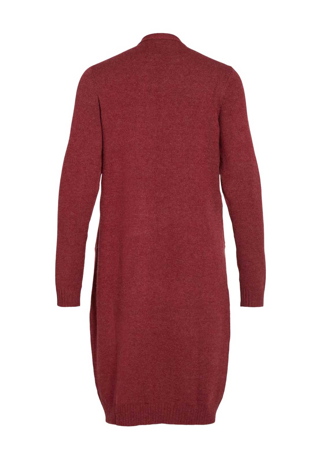 Vila Long Knit Cardigan, Cabernet