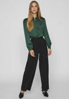 Vila Ellette Satin Shirt, Pineneedle