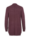 Vila Ril Long Open Knit Cardigan, Wine