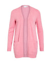 Vila Ril Long Open Knit Cardigan, Pink