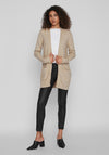 Vila Ril Open Knit Cardigan, Natural Melange