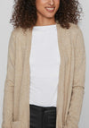 Vila Ril Open Knit Cardigan, Natural Melange