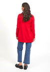 Vila Ril Open Knit Cardigan, Barbados Cherry
