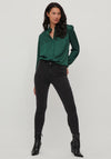 Vila Ellette Satin Shirt, Ponderosa Pine