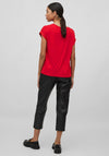 Vila Ellette Satin Top, Barbados Cherry