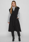 Vila Juice Tie Waist Sleeveless Trench, Black