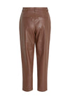 Vila Dagmar Slim Leg Coated Trouser, Shaved Chocolate