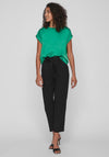 Vila Ellette Satin Top, Bright Green